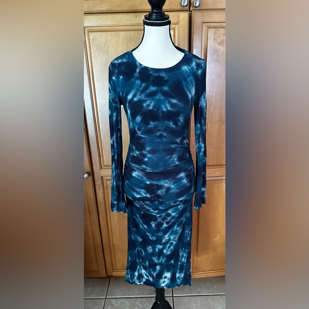 River + Sky Ribbed Tie Dye long sleeve dress